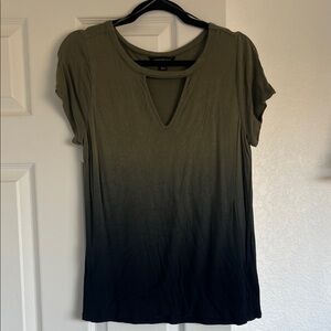 Rock & Republic Olive and Black Gradient Tee